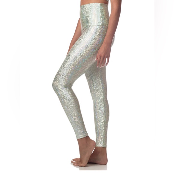 NWT Emily Hsu Designs Mint Mermaid Sneaker Length Leggings - Picture 3 of 13